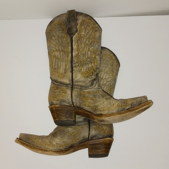 Corral Teens Cowgirl Boots, 3 1/2 Teen, EUC - Picture 8 of 11
